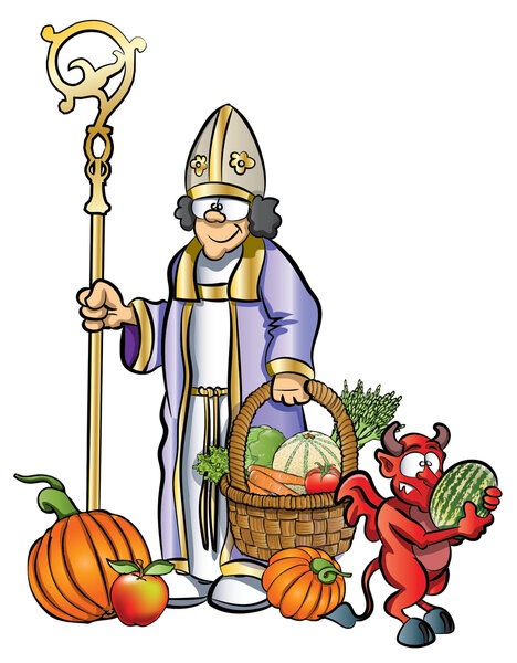 Karikaturist Sergio J. Lievano stellt den heiligen Theodul in seinen Zeichnungen stets mit dem Teufel dar